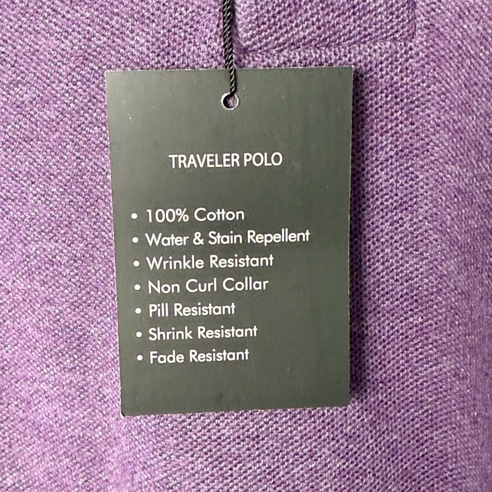 Jos. A. Bank Men's Traveler Polo Shirt Traditional Fit Purple Size-Large NWT - Picture 7 of 10